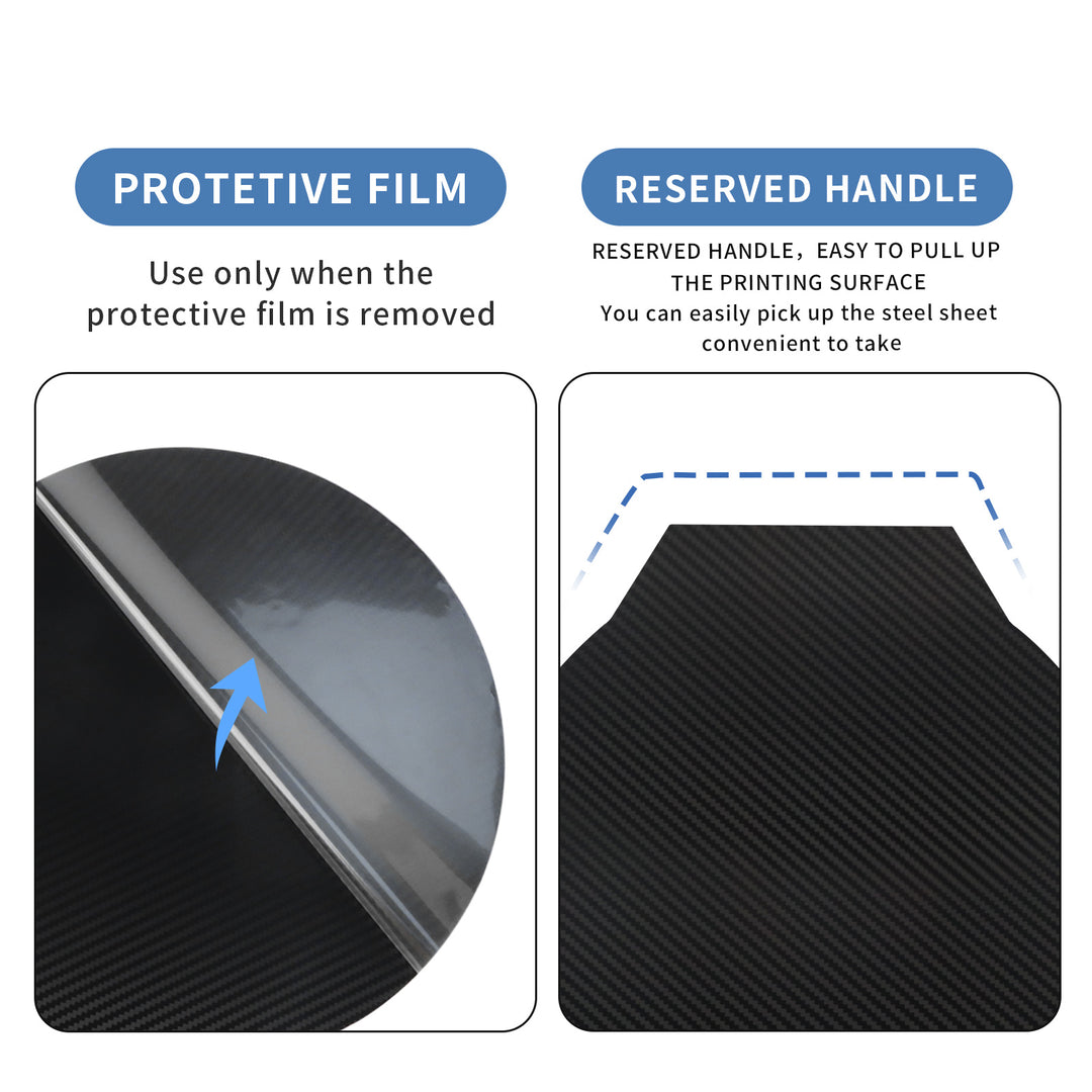 IdeaFormer Carbon Fiber PET+Textured Gold PEI Spring Steel Build Plate, Round 220mm for Ender 3