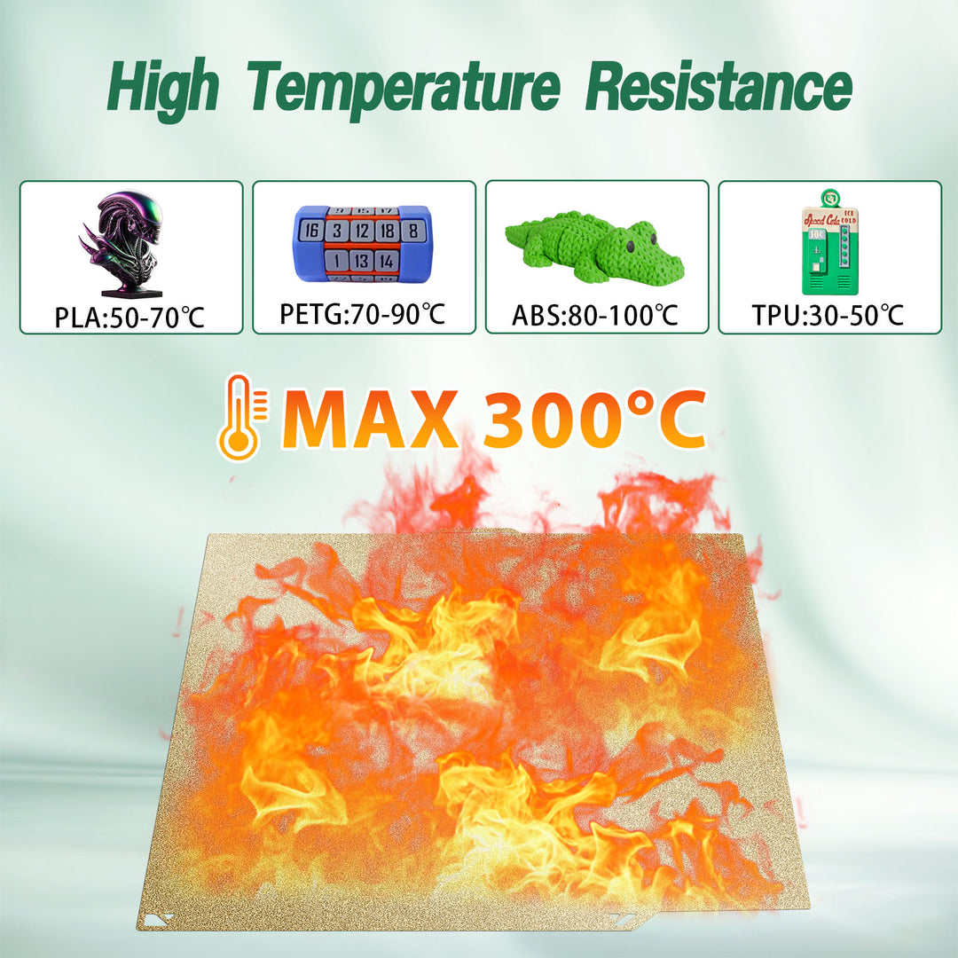 IdeaFormer Double-Sided Gold Textured PEI Spring Steel Build Plate, 260×271mm for Elegoo Centauri Carbon