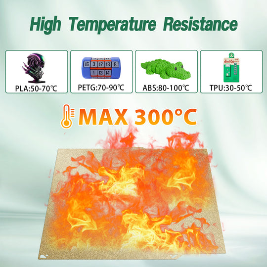 IdeaFormer Double-Sided Gold Textured PEI Spring Steel Build Plate, 260×271mm for Elegoo Centauri Carbon