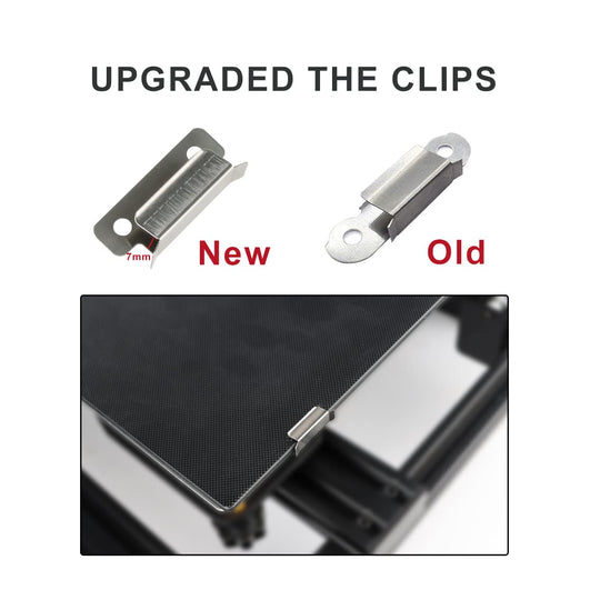 220*220mm/235*235mm/310*310mm 3D Printer Upgraded Tempered Glass Platform 3D Print Bed with 4pcs Clips