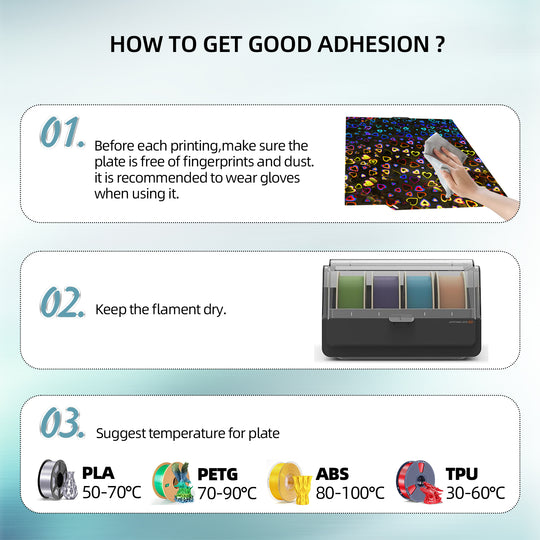 IdeaFormer Smooth Sweetheart+Waterdrop PEH Spring Steel Build Plate,  260×271mm for Elegoo Centauri Carbon