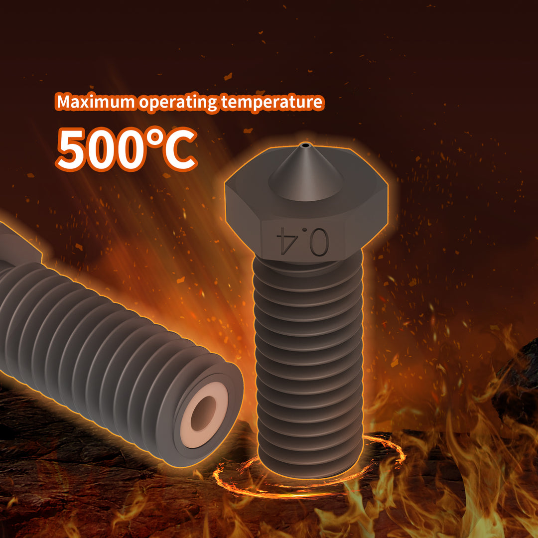 2Pcs CHT Volcano Nozzle Hardened Steel, 0.6mm High Flow Volcano Hotend Extruder Nozzles for Artillery Genius, Sidewinder X, X2, for Anycubic Vyper, Kobra Plus, Kobra Max for 1.75mm Filament