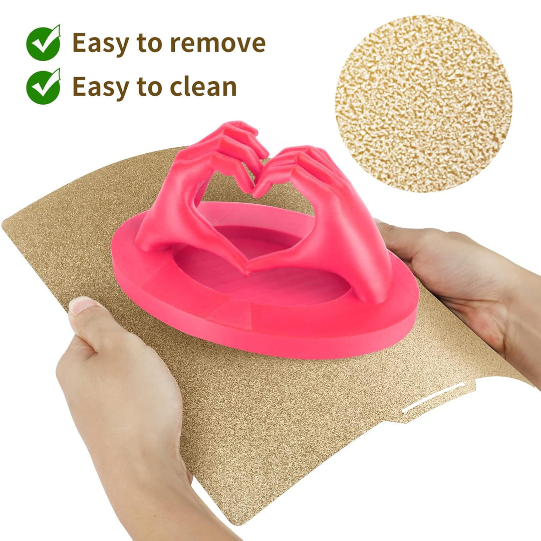 IdeaFormer Double Sided Textured Gold PEI  Spring Steel Build Plate, 257×257mm for Bambu Lab X1 X1C X1E P1P P1S A1