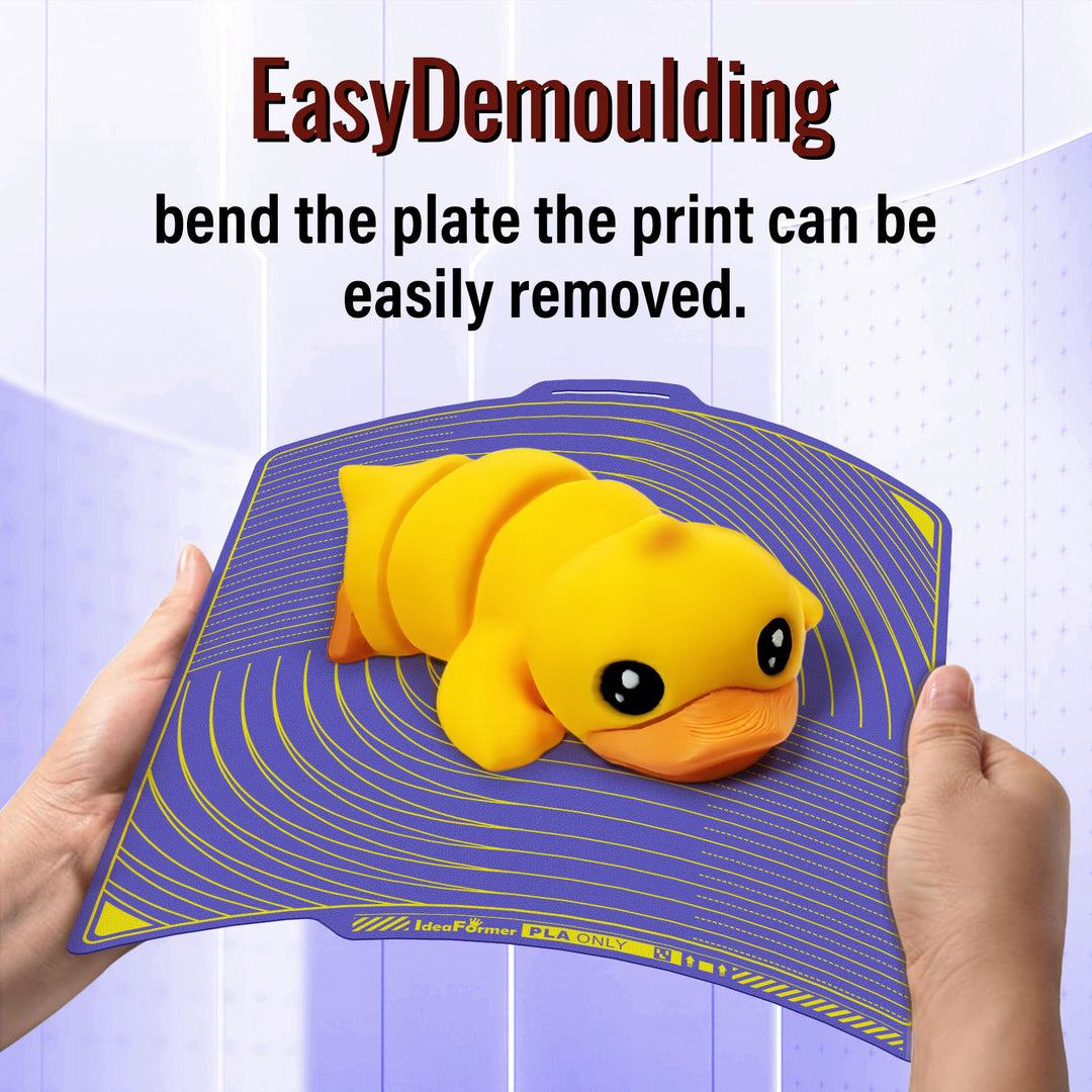 IdeaFormer Purple Textured PEI Low-Temperature Build Plate, 258*258mm for Bambu Lab P1P/P1S/X1C/X1/X1E/A1