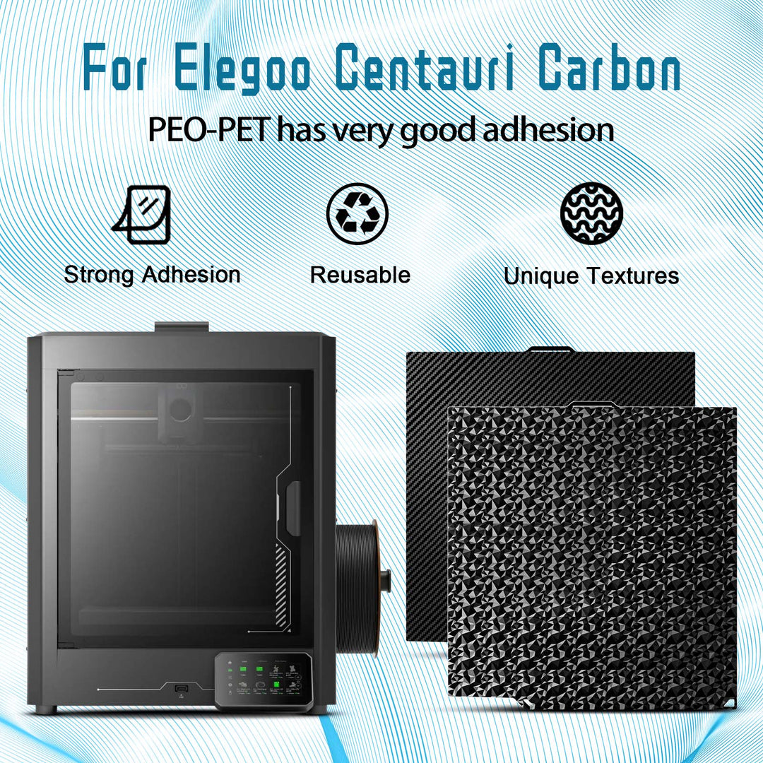 IdeaFormer Smooth Diamond PEO+Carbon Fiber PET Spring Steel Build Plate, 260×271mm for Elegoo Centauri Carbon