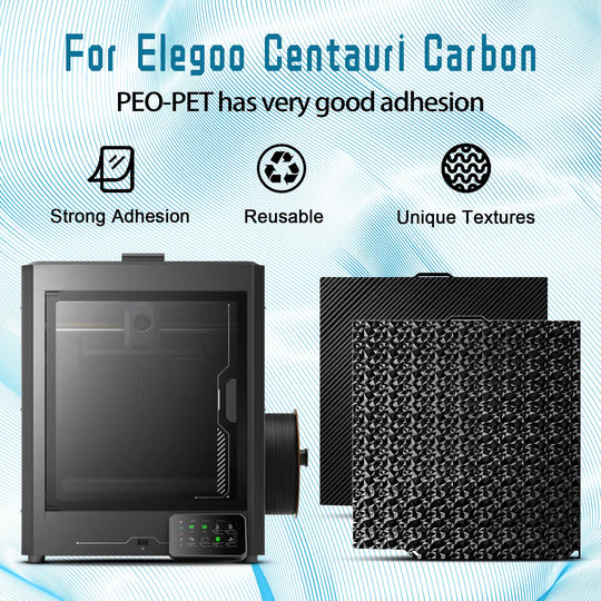 IdeaFormer Smooth Diamond PEO+Carbon Fiber PET Spring Steel Build Plate, 260×271mm for Elegoo Centauri Carbon