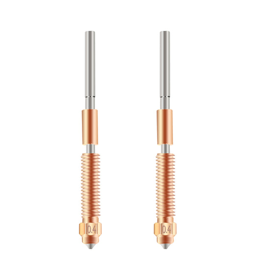 IdeaFormer 2 Pcs Original K1C Nozzle, 0.4mm 1 PCS Quick-Swap 3D Printer Nozzle with Titanium Alloy Heat Break, Copper Alloy and Hardened Steel Nozzle for K1C, K1 Max,Ender-3 V3