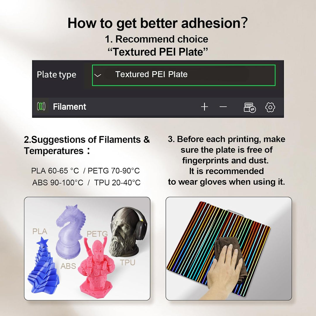 IdeaFormer Light Beam+Phantom H1H  Spring Steel Build Plate, 257×257mm for Bambu Lab X1 X1C X1E P1P P1S A1