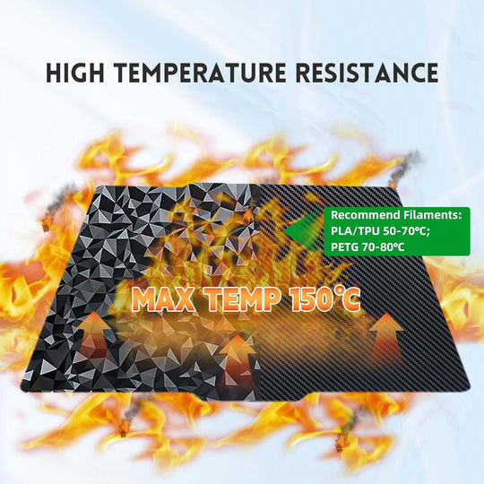 IdeaFormer Diamond PEO+Carbon Fiber PET Spring Steel Build Plate,  230x230mm for Anycubic Kobra 2/Kobra 2 Pro/Kobra 2 Neo