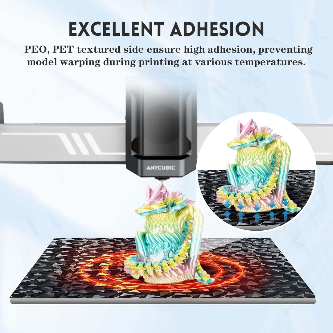 IdeaFormer Diamond PEO+Carbon Fiber PET Spring Steel Build Plate,  230x230mm for Anycubic Kobra 2/Kobra 2 Pro/Kobra 2 Neo