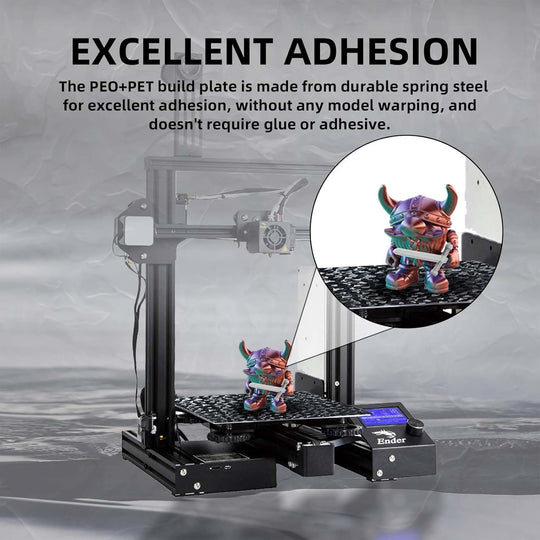 IdeaFormer Diamond PEO+Carbon Fiber PET Spring Steel Build Plate with Magnetic Plate, 235×235mm for Ender 3/Pro/Ender 3 V2/V2 Neo/Ender 5/for Elegoo Neptune 3/Neptune 4/Pro