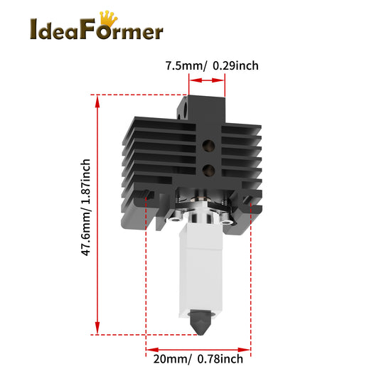 Upgrade V2.0 Hotend For Bambu Lab x1 Bi Metal Throat CHT Nozzle Hardened Steel 500°C For Bambu Bamboo Carbon X1 P1P Hotend Kit