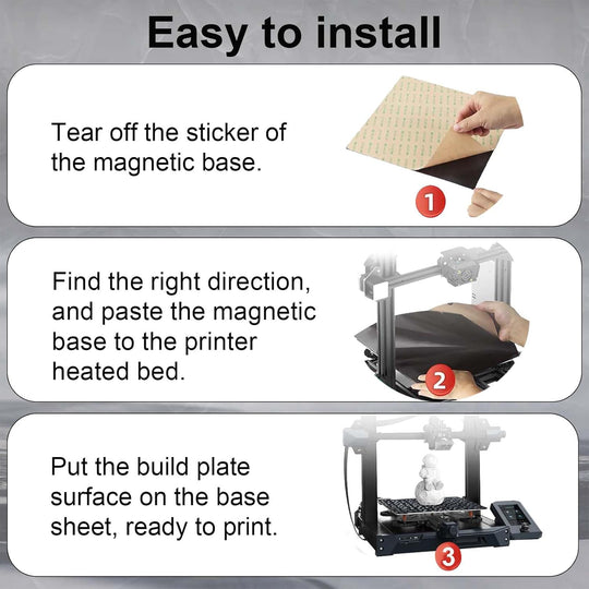 IdeaFormer Diamond PEO+Carbon Fiber PET Spring Steel Build Plate with Magnetic Plate, 235×235mm for Ender 3/Pro/Ender 3 V2/V2 Neo/Ender 5/for Elegoo Neptune 3/Neptune 4/Pro