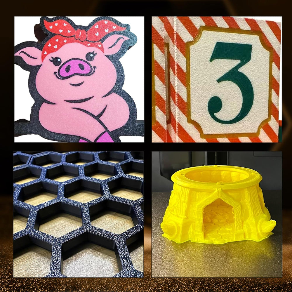 IdeaFormer Double Sided Textured Gold PEI Spring Steel Build Plate, 184×184mm for Bambu Lab A1 MIni