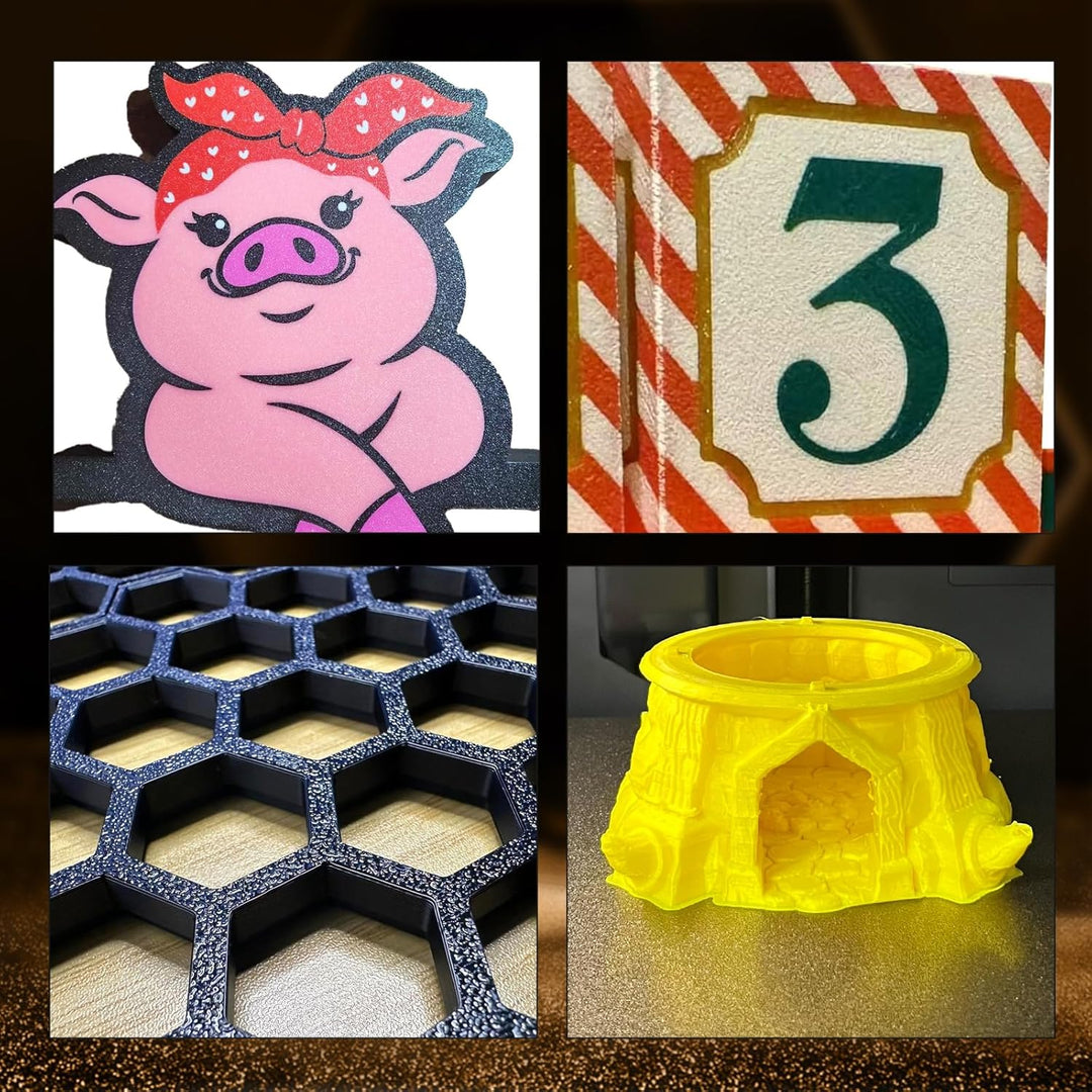 IdeaFormer Double Sided Textured Gold PEI Spring Steel Build Plate, 184×184mm for Bambu Lab A1 MIni