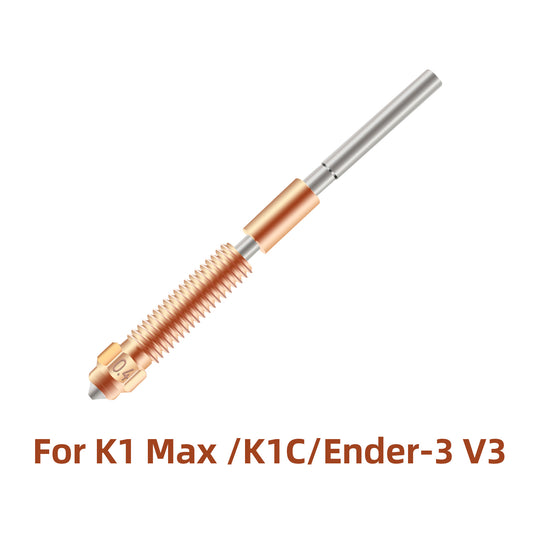 IdeaFormer 2 Pcs Original K1C Nozzle, 0.4mm 1 PCS Quick-Swap 3D Printer Nozzle with Titanium Alloy Heat Break, Copper Alloy and Hardened Steel Nozzle for K1C, K1 Max,Ender-3 V3