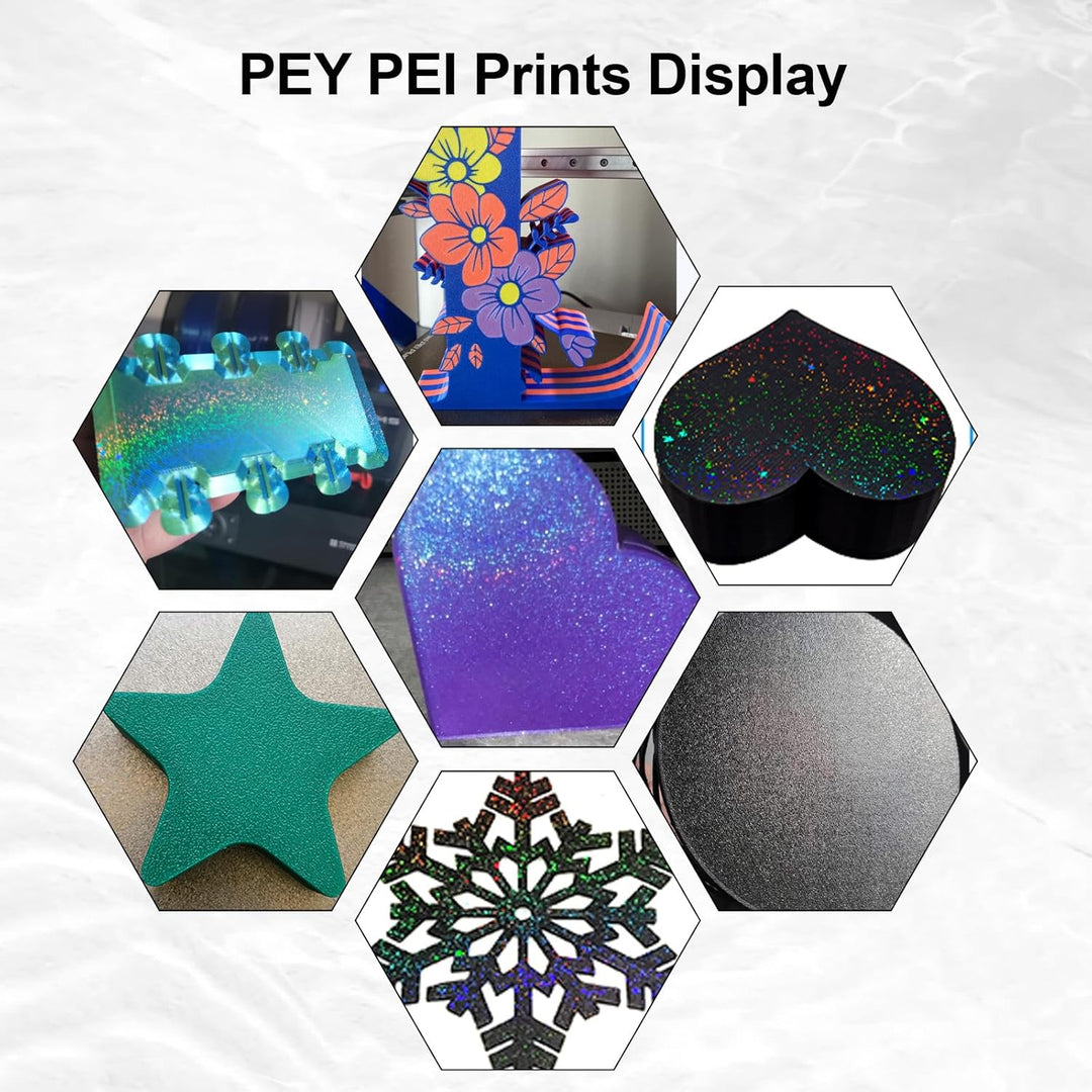 IdeaFormer Rainbow Starry PEY+Textured Gold PEI Spring Steel Build Plate, 315×310mm for Creality K1 Max/Ender 3 V3 Plus