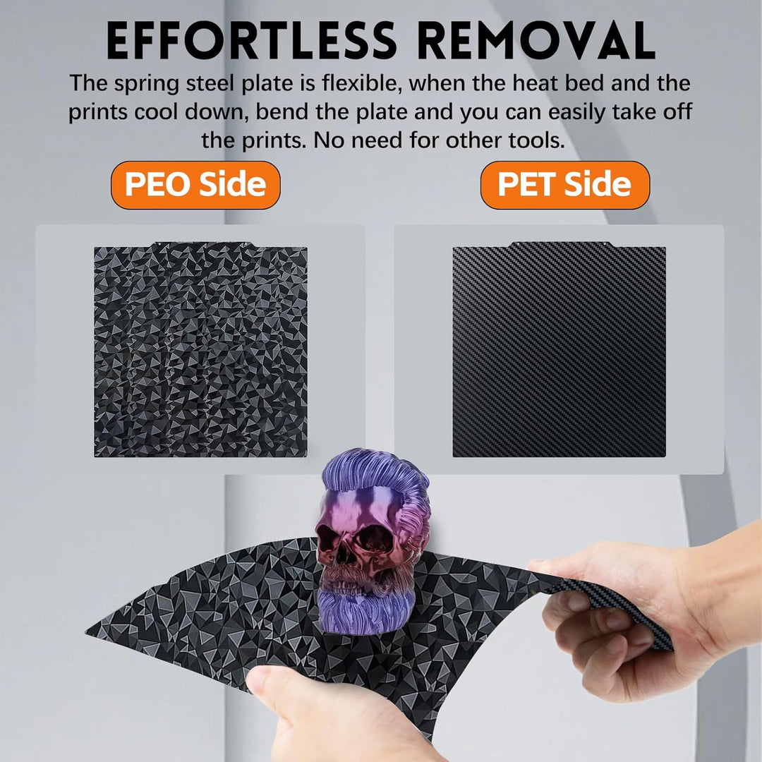 IdeaFormer PEO Diamond+Carbon Fiber PET Spring Steel Plate, 250×250mm for Ankermake M5