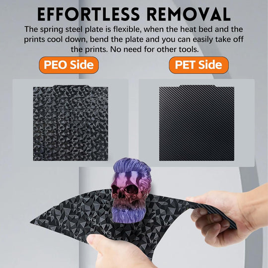 IdeaFormer PEO Diamond+Carbon Fiber PET Spring Steel Plate, 250×250mm for Ankermake M5