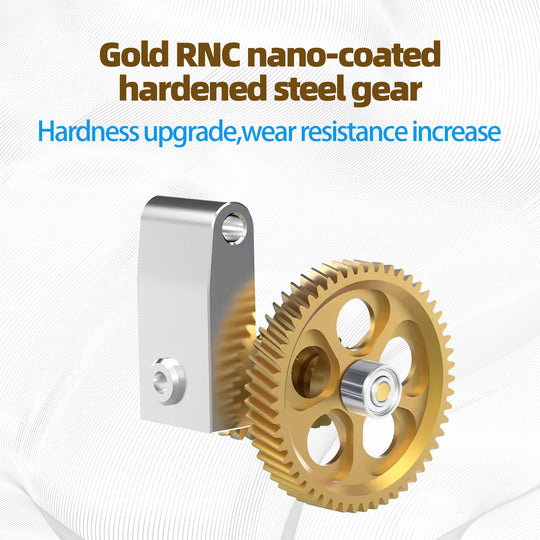 IdeaFormer Extruder Gear for Bambu Lab P1P P1S A1 X1 X1 Carbon, Copper Alloy + Aluminum Alloy Metal Ｇear for Bambu Lab X1 P1 Series Printer