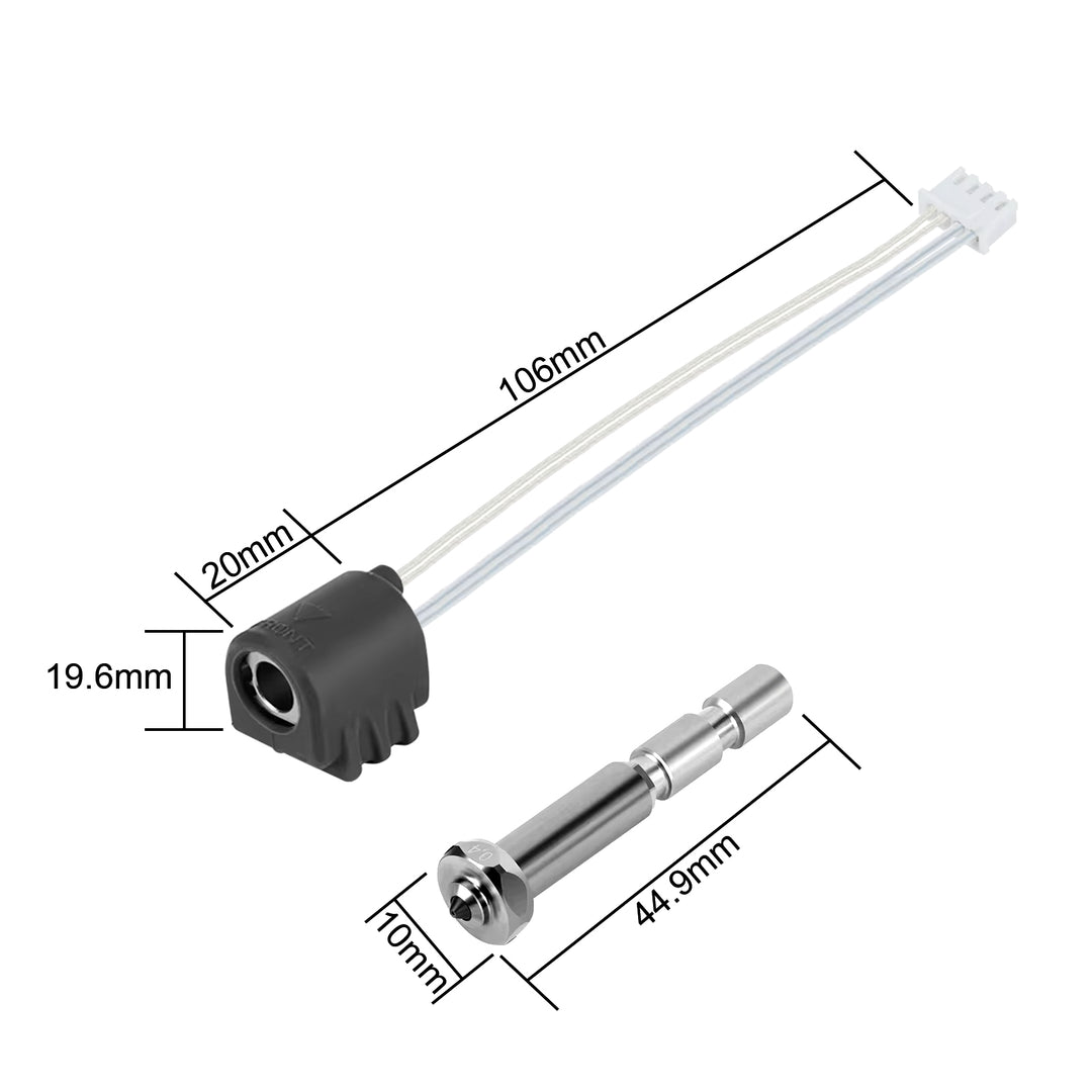 IdeaFormer Ceramic Hotend for Anycubic Kobra3 Max, with 24V 80W Ceramic heating element, 0.4mm Integrated Nozzle for K3 Max Series printer