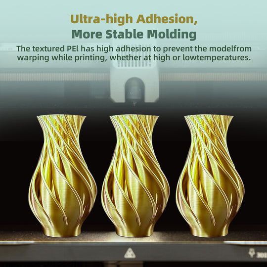 IdeaFormer Double-Sided Textured Gold PEI Spring Steel Build Plate, 310×325mm For Creality K2 Pro 3D Printer