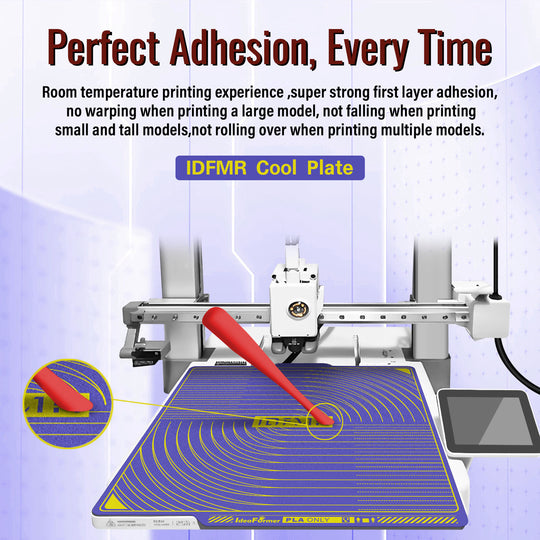 IdeaFormer Purple Textured PEI Low-Temperature Build Plate, 258*258mm for Bambu Lab P1P/P1S/X1C/X1/X1E/A1