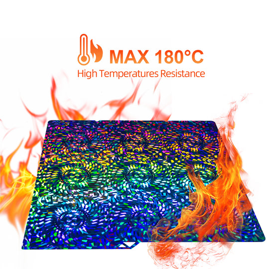 IdeaFormer Rainbow Gear PEW+Plaid PES Spring Steel Build Plate, 264×276mm for Anycubic Kobra S1/S1C