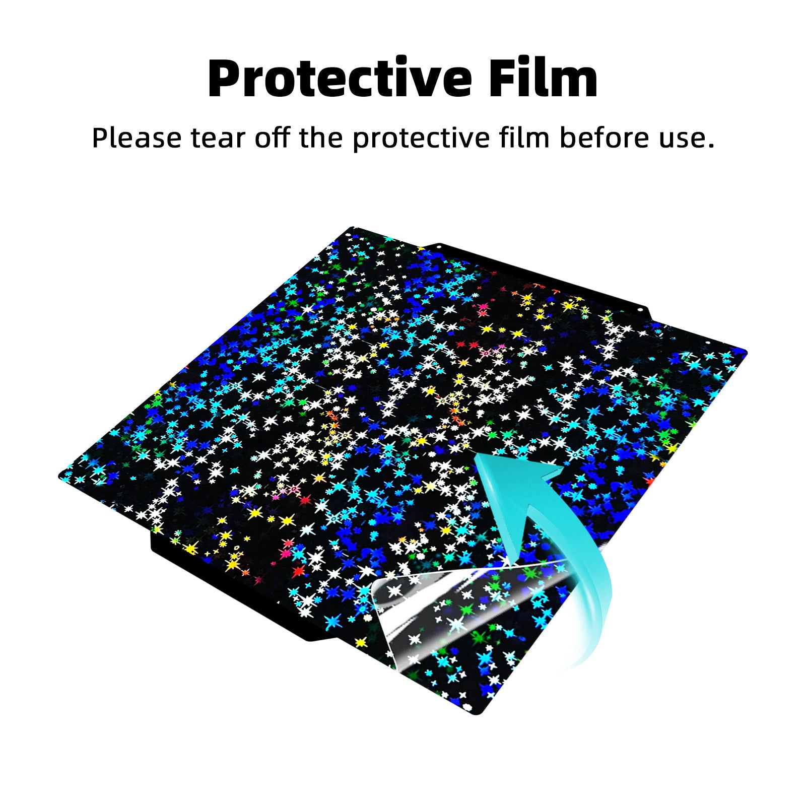 IdeaFormer-3D Rainbow Confetti PEF+Galaxy PEY Spring Steel Build Plate 266x290mm for Flashforge Creator 5/5 Pro