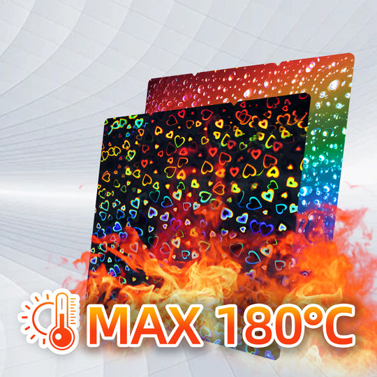 IdeaFormer Sweet Heart PEH + Waterdrop PEH Spring Steel Build Plate, 264×276mm for Anycubic Kobra S1/S1C