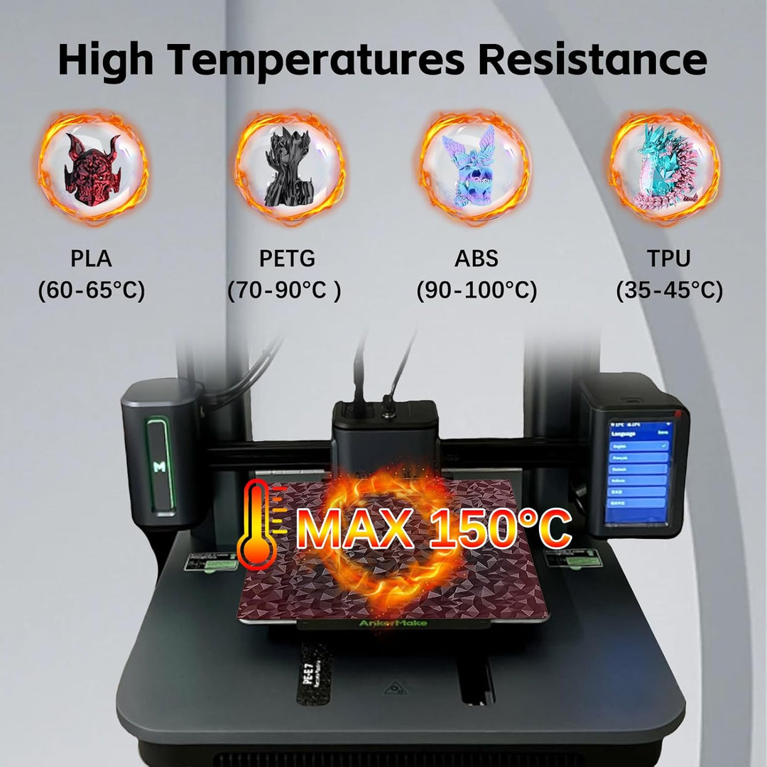 IdeaFormer Diamond PEO+Carbon Fiber PET Spring Steel Build Plate, 250x250mm for AnkerMake M5 for QIDI Q1 Pro