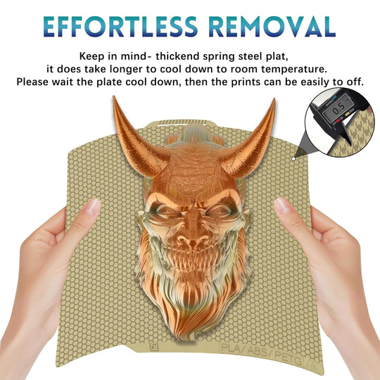 IdeaFormer Houndstooth+Honeycomb PEI Spring Steel Build Plate with QR Code, 257x257mm for Bambu Lab P1P/P1S/X1C/X1/X1E/A1