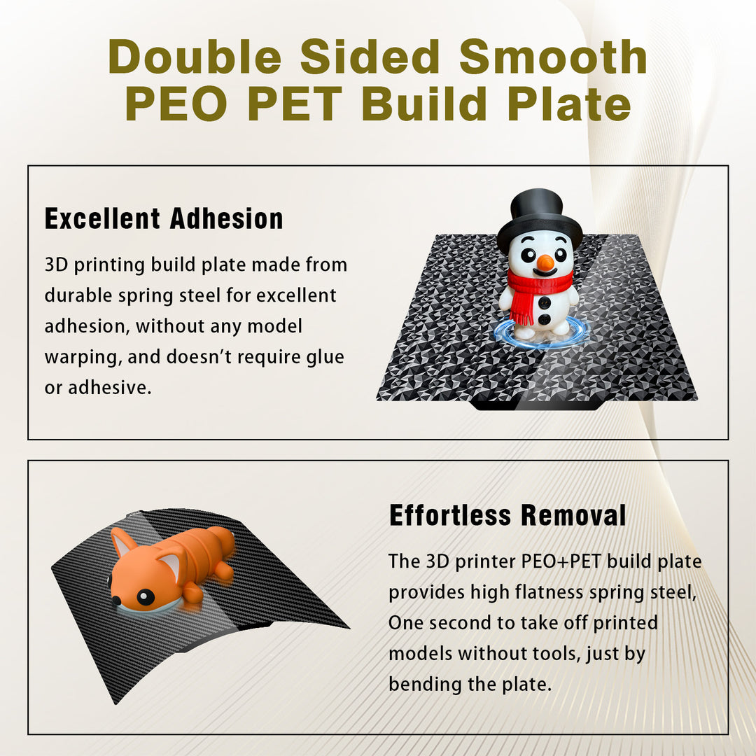 IdeaFormer ダイヤモンドPEO+カーボンファイバーPETスプリングスチールビルドプレート、280×280mm、QIDI Q2 3Dプリンター用