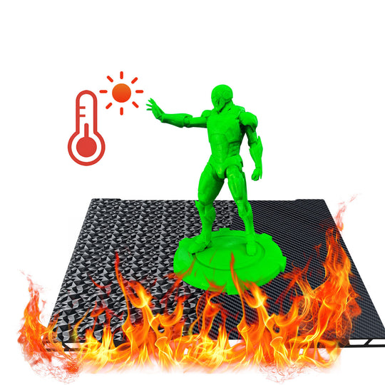 IdeaFormer Diamond PEO+Carbon Fiber PET Spring Steel Build Plate, 346×355mm for Bambu Lab H2D, 350mmx320mm Print Size