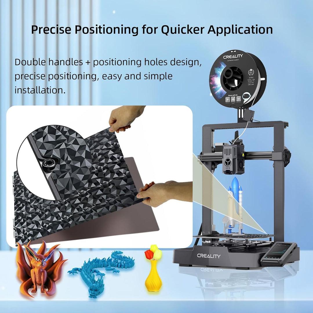 IdeaFormer Diamond PEO+Carbon Fiber PET Spring Steel Build Plate, 235x235mm for Creality K1C/K1/SE/Ender 5 S1/Ender 3/Ender 3 Pro/Ender 3 V2/Ender 3 S1 Pro/Ender 3 Neo