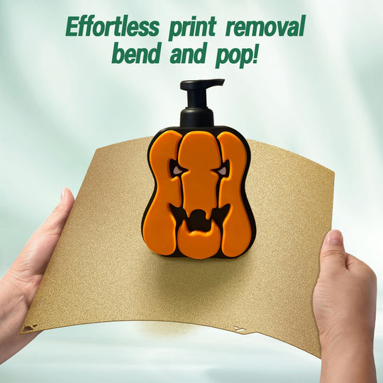 IdeaFormer Double-Sided Gold Textured PEI Spring Steel Build Plate, 260×271mm for Elegoo Centauri Carbon