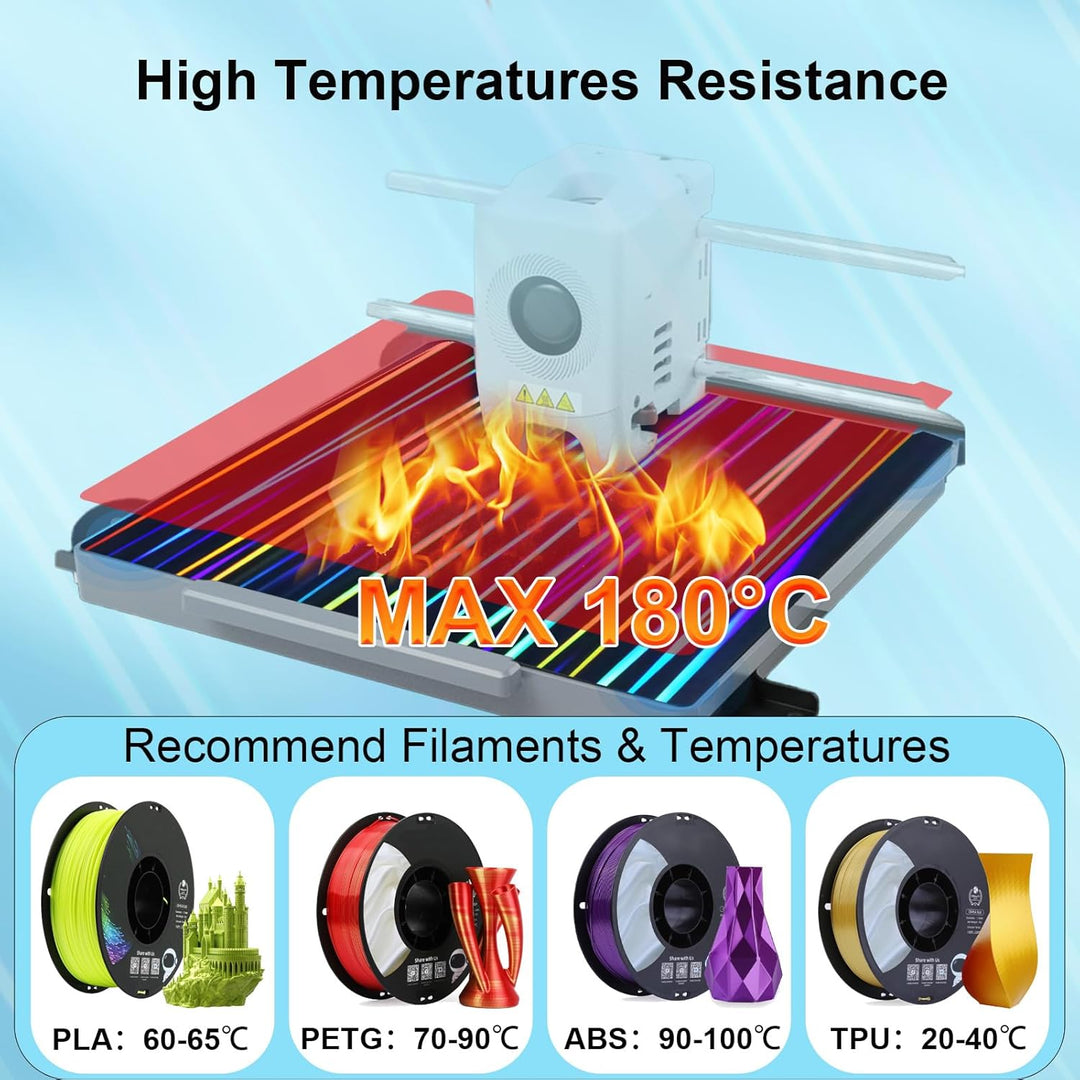 IdeaFormer Light Beam+Phantom H1H Spring Steel Build Plate, 235x235mm for Flashforge Adventurer 5M/5M Pro/AD5X