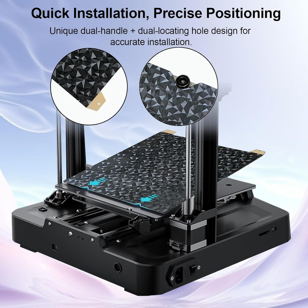 IdeaFormer Diamond PEO+Textured Gold PEI Spring Steel Build Plate, 235x235mm for Creality K1C/K1/SE/Ender 5 S1/Ender 3/Ender 3 Pro/Ender 3 V2/Ender 3 S1 Pro/Ender 3 Neo