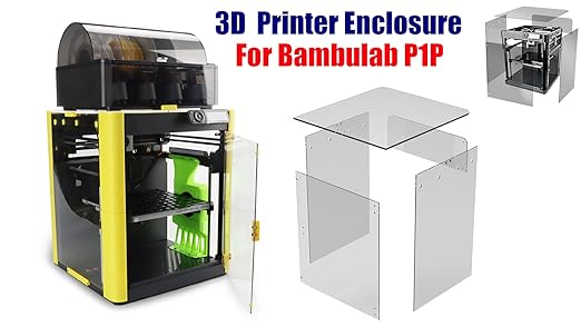 (New released) IdeaFormer Printer Enclosure Kit Transparent Panel High Temperature Resistance for Bambu Lab P1P