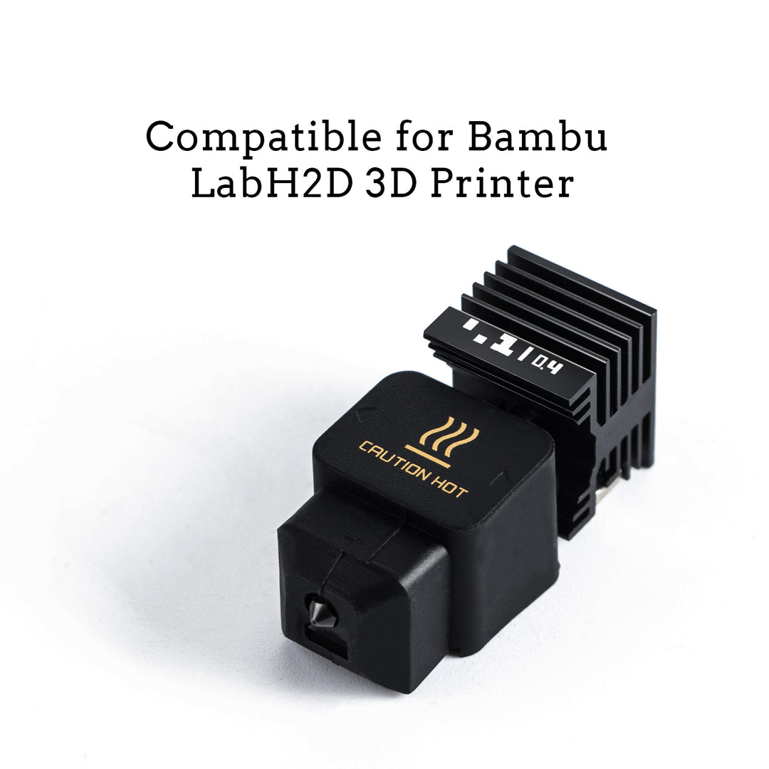 Ideaformer 2pcs Hotend for BAMBU LAB H2D Print Head Upgrade High-Temperature 0.4mm/0.6mm/0.8mm Hardened Steel Nozzle Hot End Kit Extruder Replacement for Bambu Lab 3D Printer