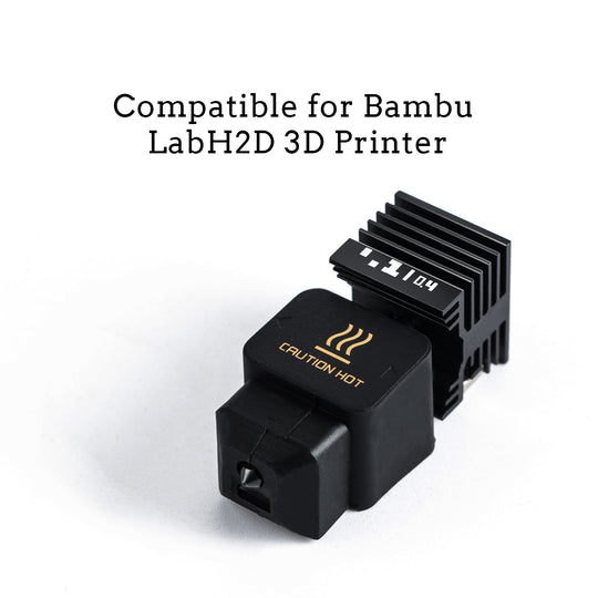 Ideaformer 2pcs Hotend for BAMBU LAB H2D Print Head Upgrade High-Temperature 0.4mm/0.6mm/0.8mm Hardened Steel Nozzle Hot End Kit Extruder Replacement for Bambu Lab 3D Printer