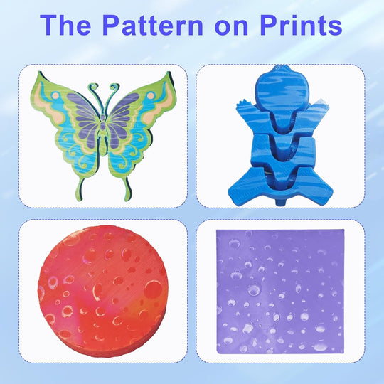 IdeaFormer Wood Grain+Waterdrop  PER Spring Steel Build Plate, 257×257mm for Bambu Lab X1 X1C X1E P1P P1S A1