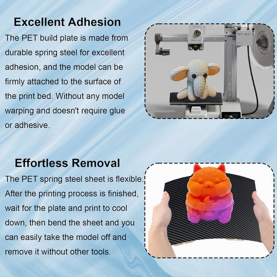 IdeaFormer Carbon Fiber PET+Textured PEI Spring Steel Build Plate, 184×184mm for Bambu Lab A1 MIni