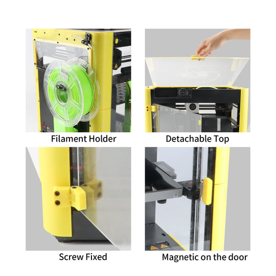 (New released) IdeaFormer Printer Enclosure Kit Transparent Panel High Temperature Resistance for Bambu Lab P1P