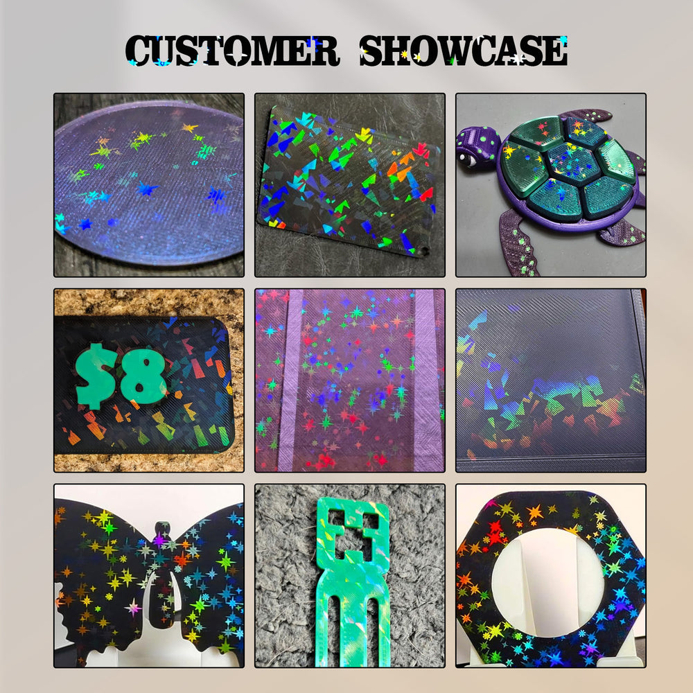 IdeaFormer Smooth Rainbow Confetti PEF+Galaxy PEY Spring Steel Build plate, 260×271mm for Elegoo Centauri Carbon