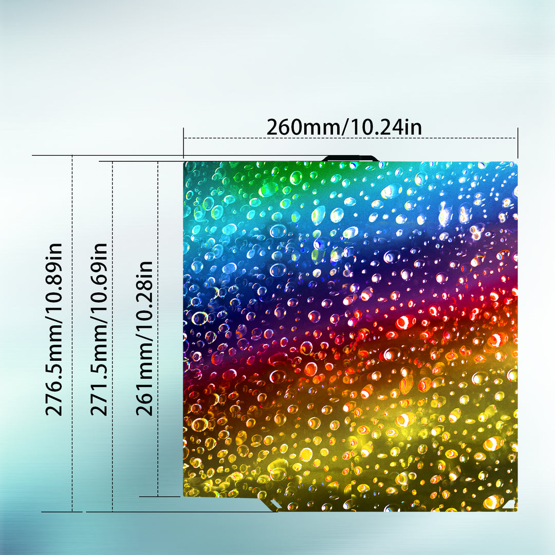 IdeaFormer Smooth Sweetheart+Waterdrop PEH Spring Steel Build Plate,  260×271mm for Elegoo Centauri Carbon
