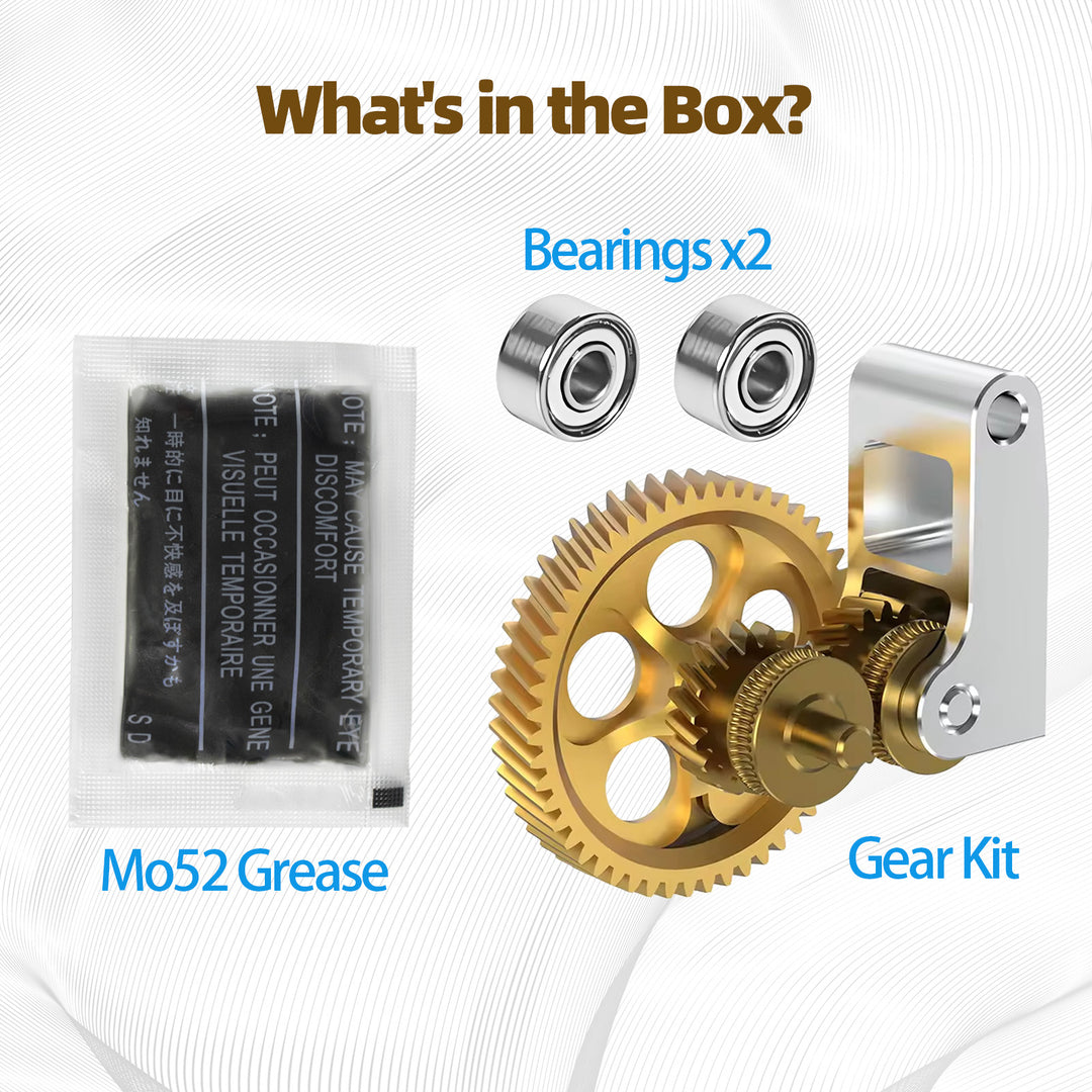 IdeaFormer Extruder Gear for Bambu Lab P1P P1S A1 X1 X1 Carbon, Copper Alloy + Aluminum Alloy Metal Ｇear for Bambu Lab X1 P1 Series Printer