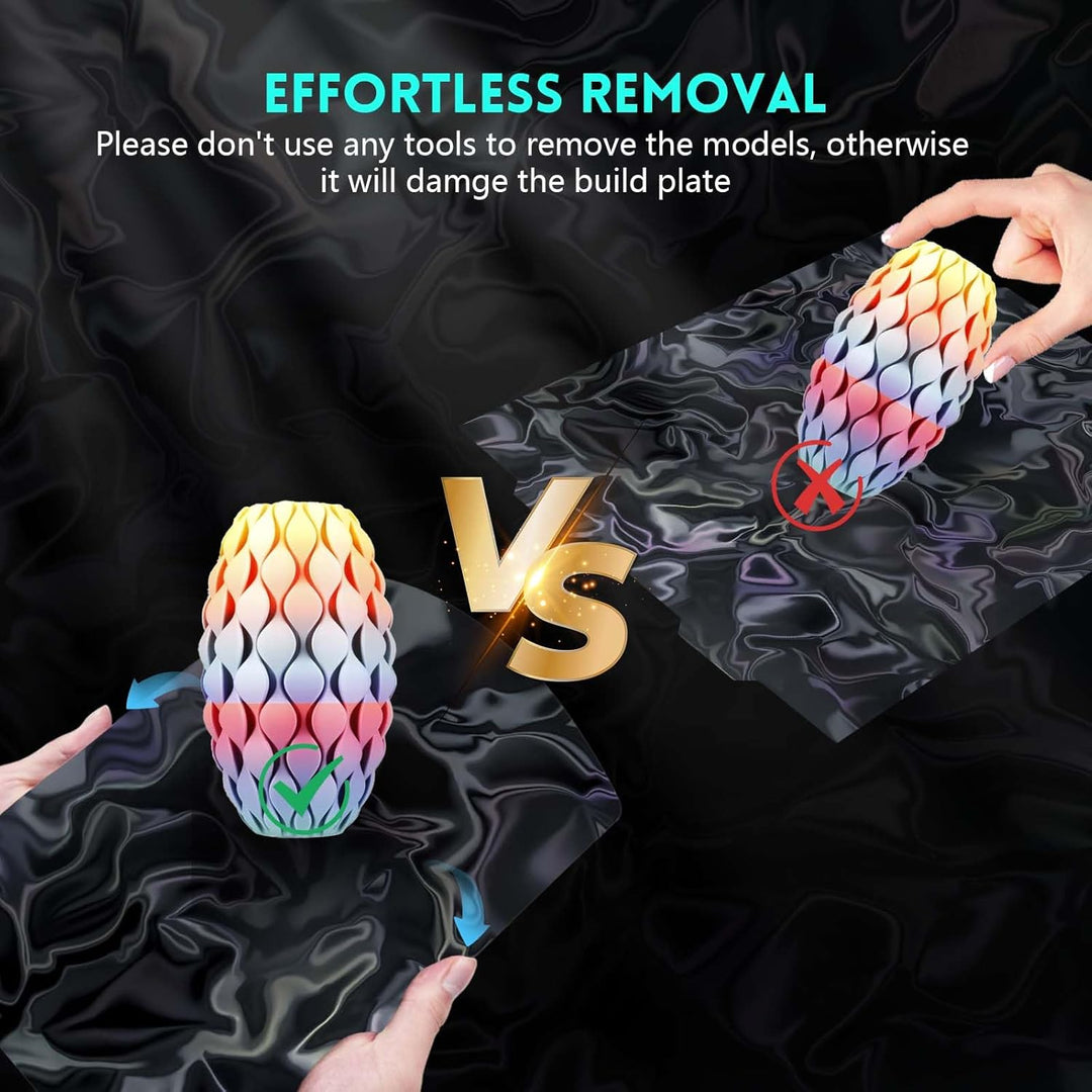 IdeaFormer Water Ripples+Wood Grain PER Spring Steel Build Plate, 184×184mm for Bambu Lab A1 MIni