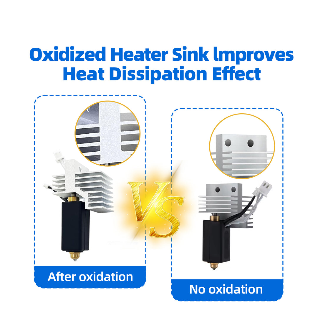 IdeaFormer Integrated hotend for Elegoo Centauri Carbon， with 0.4mm Hard Steel + Copper Alloy Nozzle, NTC 100k Thermistor for Elegoo