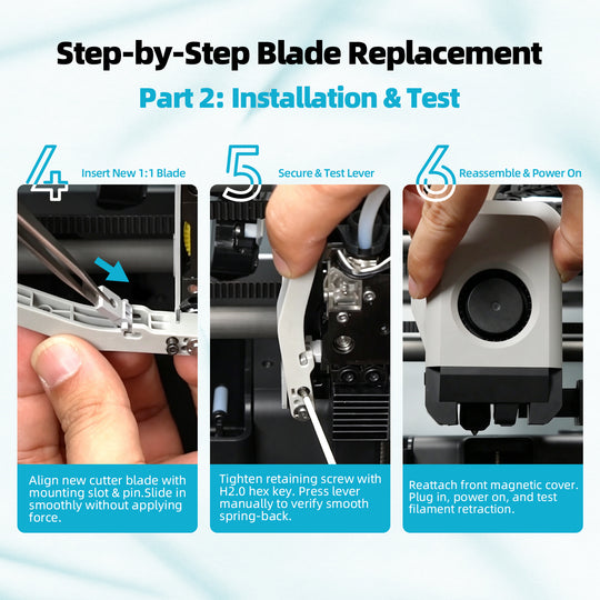 IdeaFormer 6PCS Tool Cutter Blades for Bambu Lab A1 P1 P2 X1 Series 3D Printer A1, A1 Mini, P1P, P1S, P2S, X1,X1C, X1E,etc.